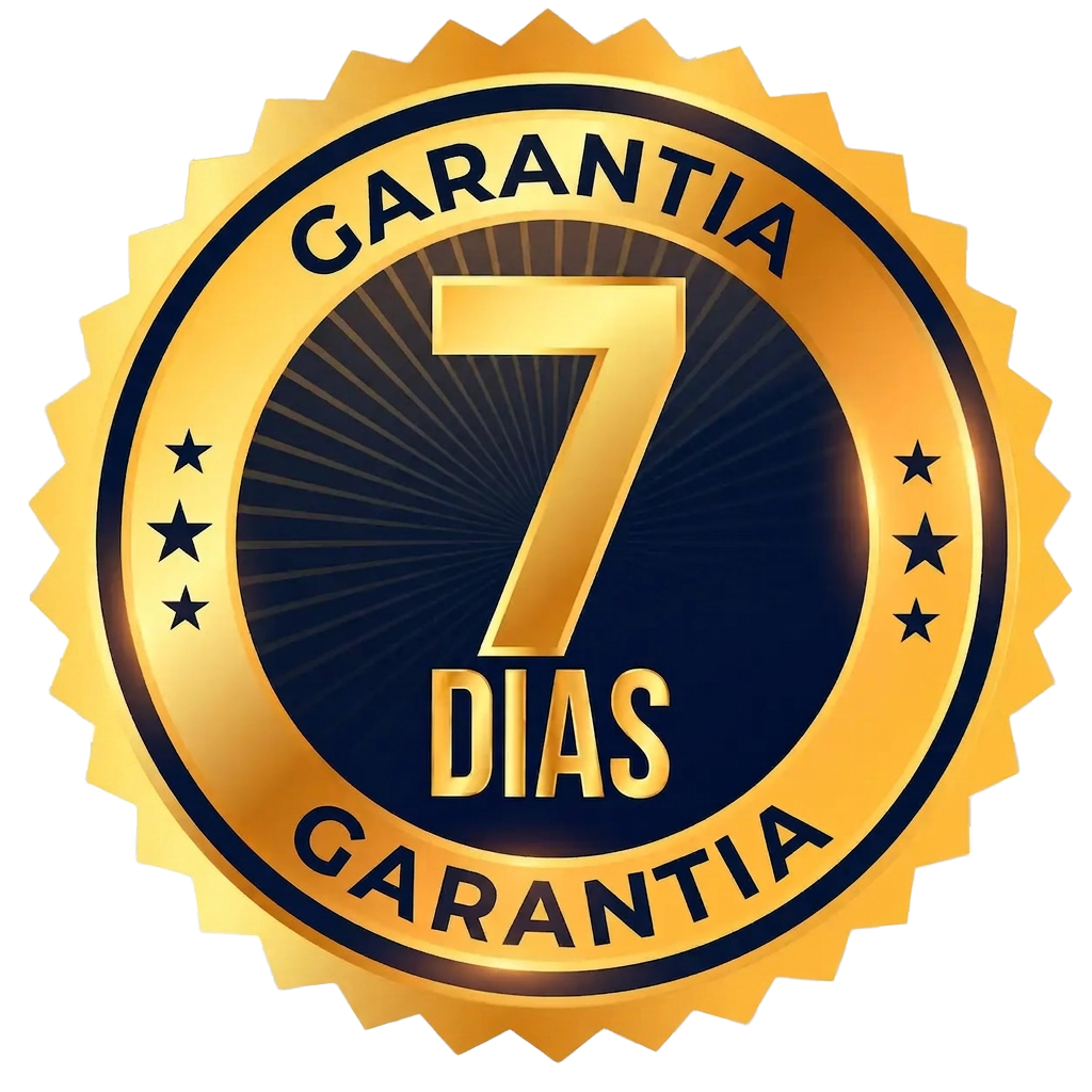 Selo dourado de garantia de 7 dias